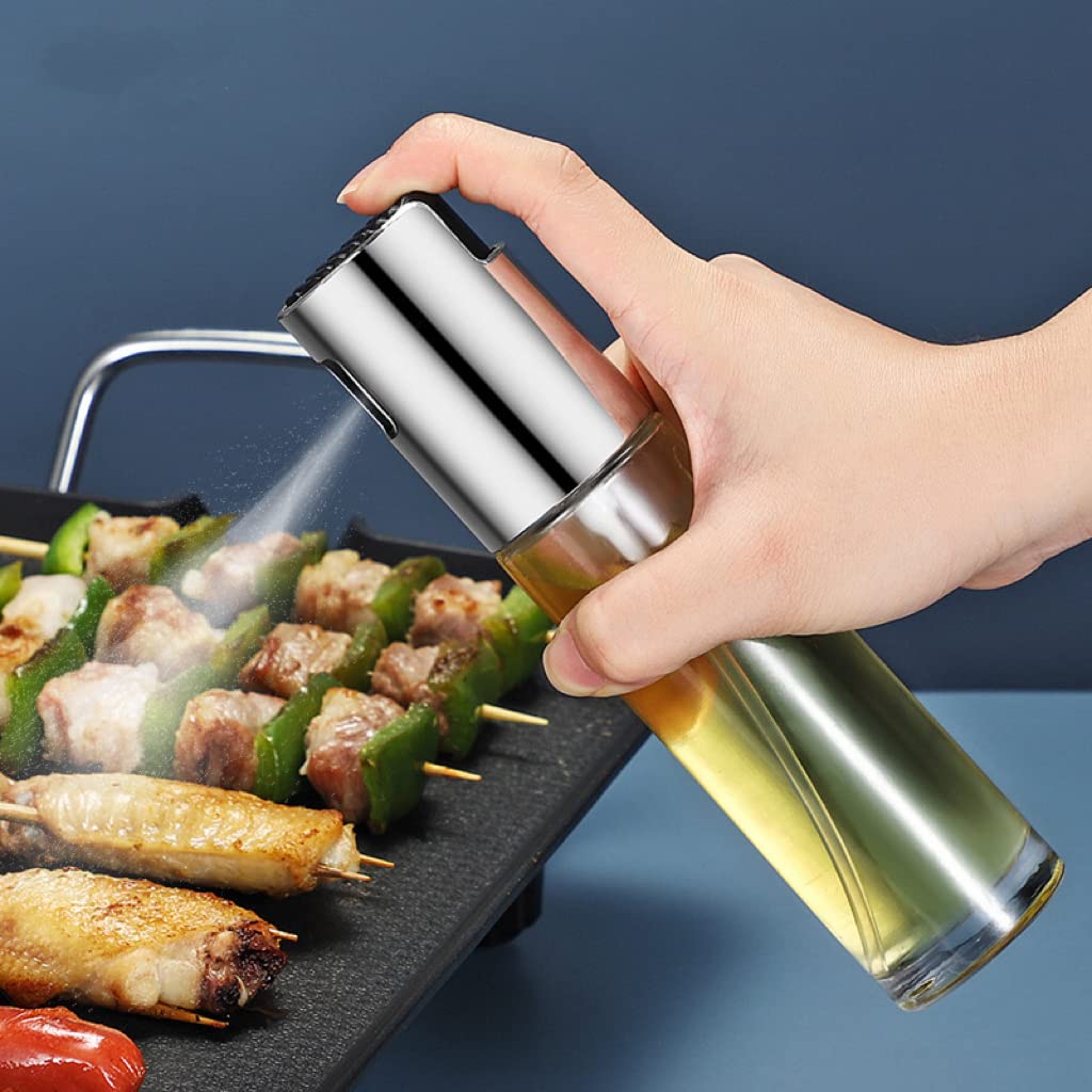 Oil Spray Bottle, Stainless Steel, Fine Mist, Refillable, Kitchen & BBQ