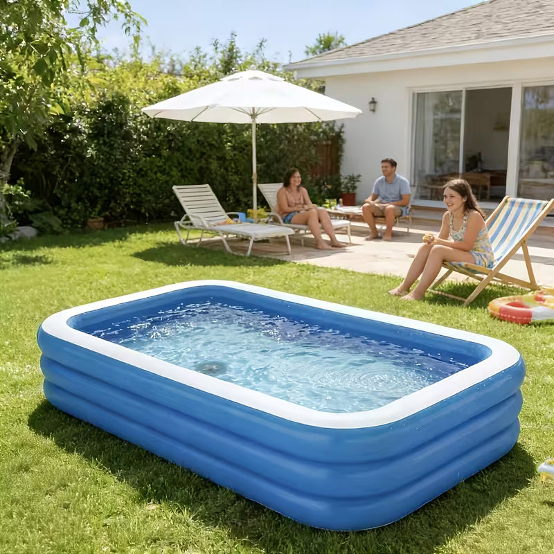 Bestway Family Inflatable Pool| مسبح عائلي مستطيل قابل للنفخ من بيست واي