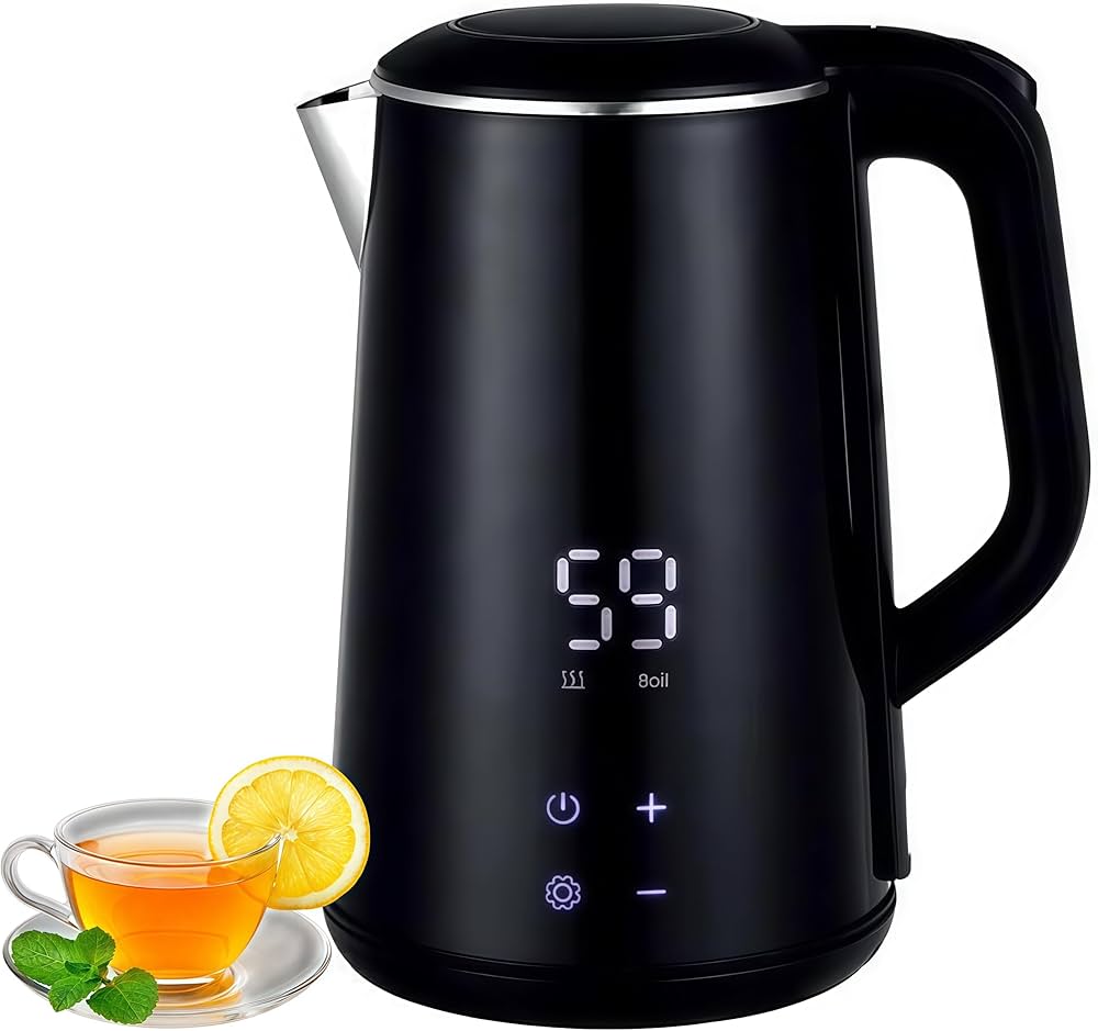 DENX Electronic Temperature Control Kettle, 1500W, 1.6L, Digital Temperature, Fast Boil