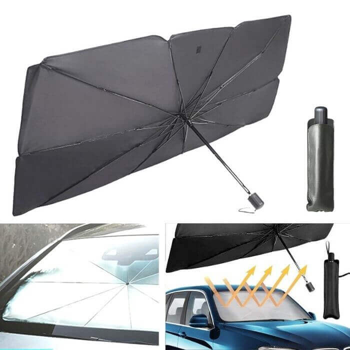 Car Windshield Sun Shade, UV Protection, Universal Fit, Easy Fold & Store