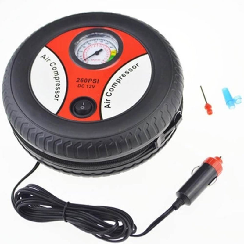 Portable Air Compressor Pump, 260 PSI, DC 12V, Car Tire Inflator, Compact & Powerful