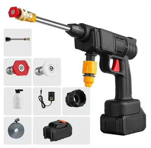 Car Pressure Washer, Cordless 24V, High Pressure, Multi-Nozzle, Portable Cleaning